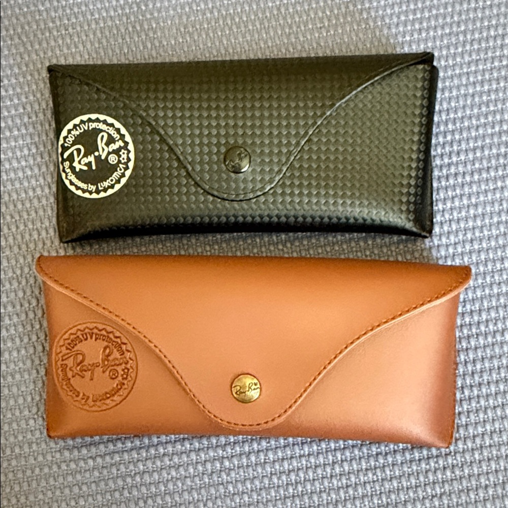 Ray-Ban Black and Brown Eyewear Cases